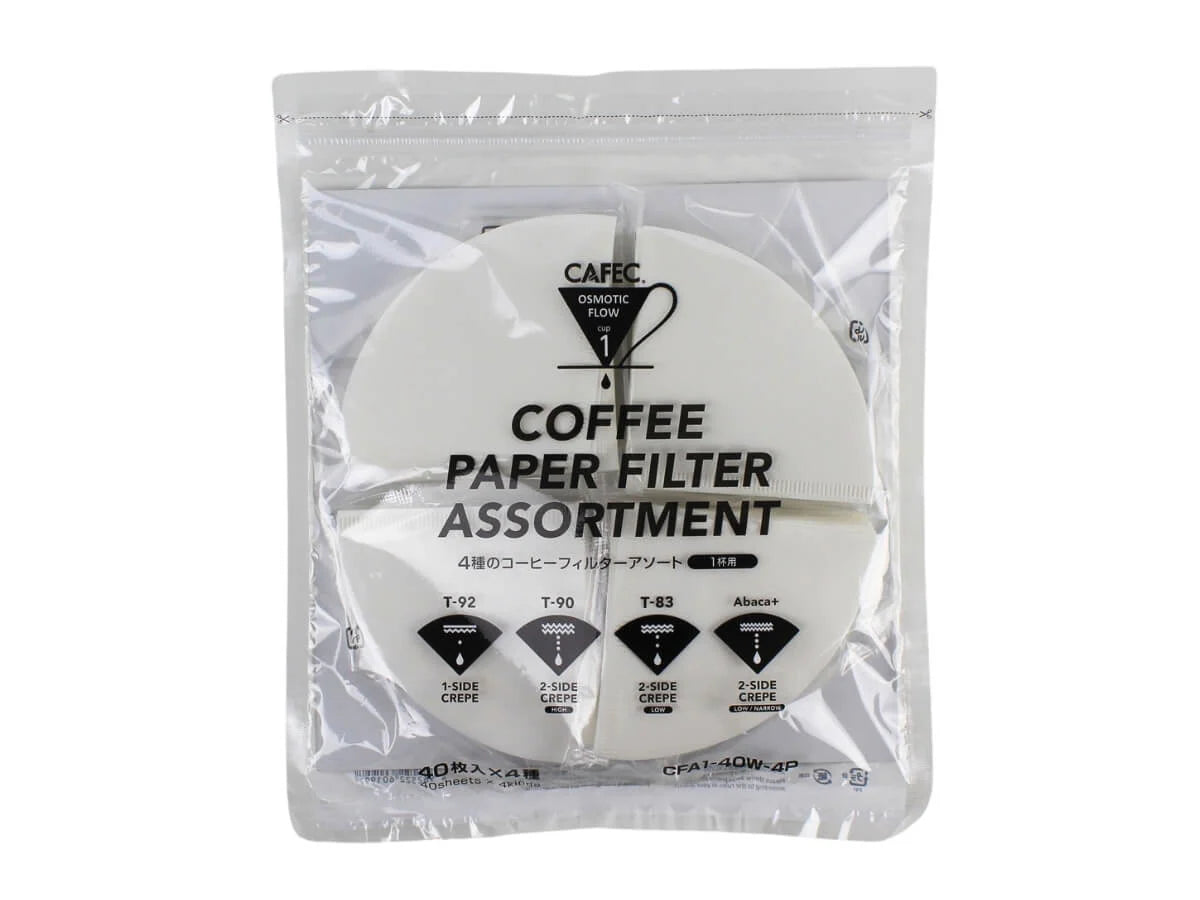 CAFEC | 4P COFFEE PAPER FILTER ASSORTMENT (4 X 40PK)