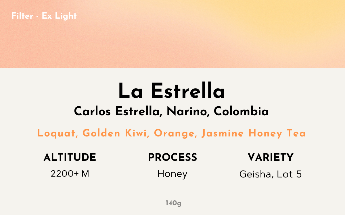 La Estrella - Colombia | Honey, Geisha Lot #5 [Filter]